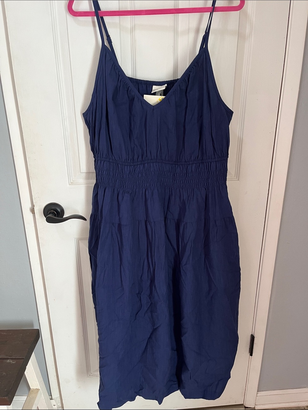 Ava & Viv Navy Spaghetti Strap Midi Dress